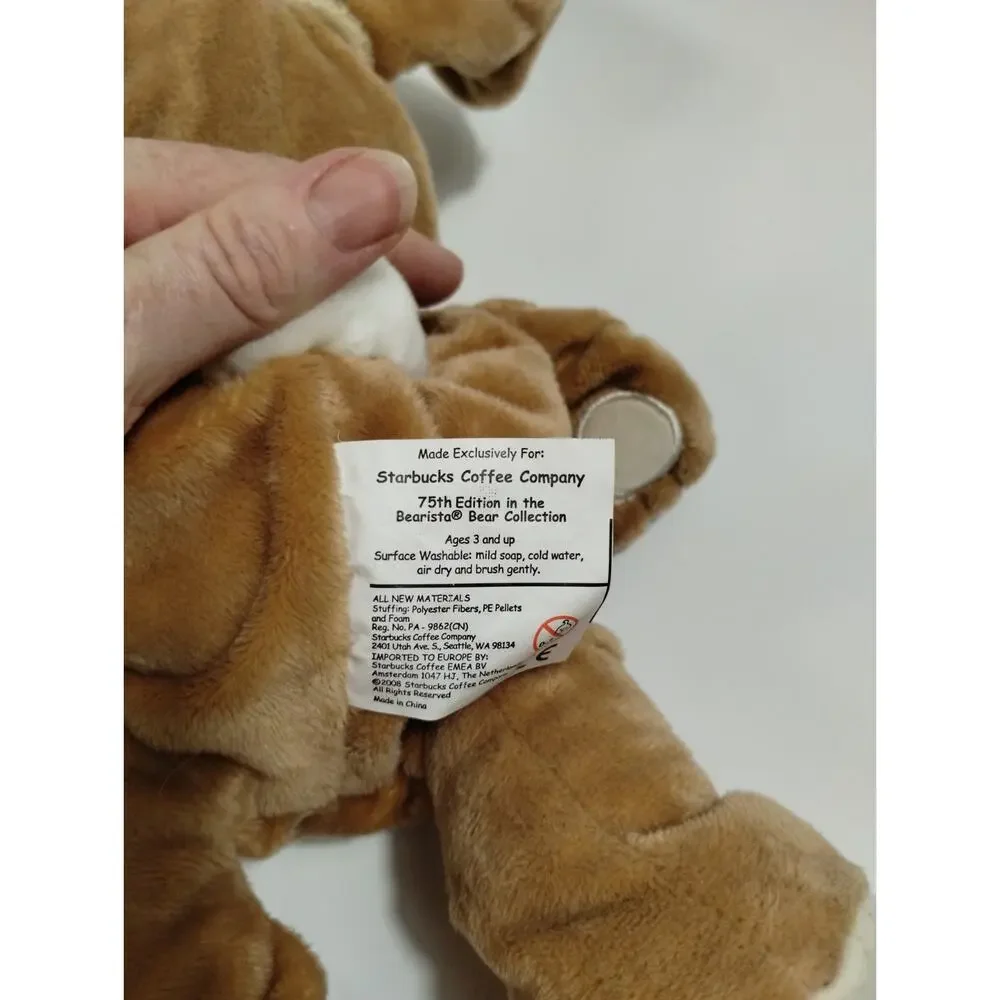 Starbucks Plush Bunny Coffee Bearista Bear Stuffed 75th Edition 2008